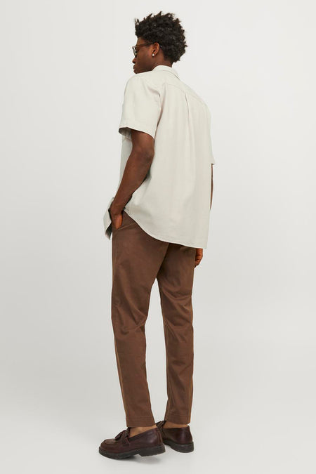 Chemise (manches courtes) Écru - JACK & JONES JEANS INTELLIGENCE