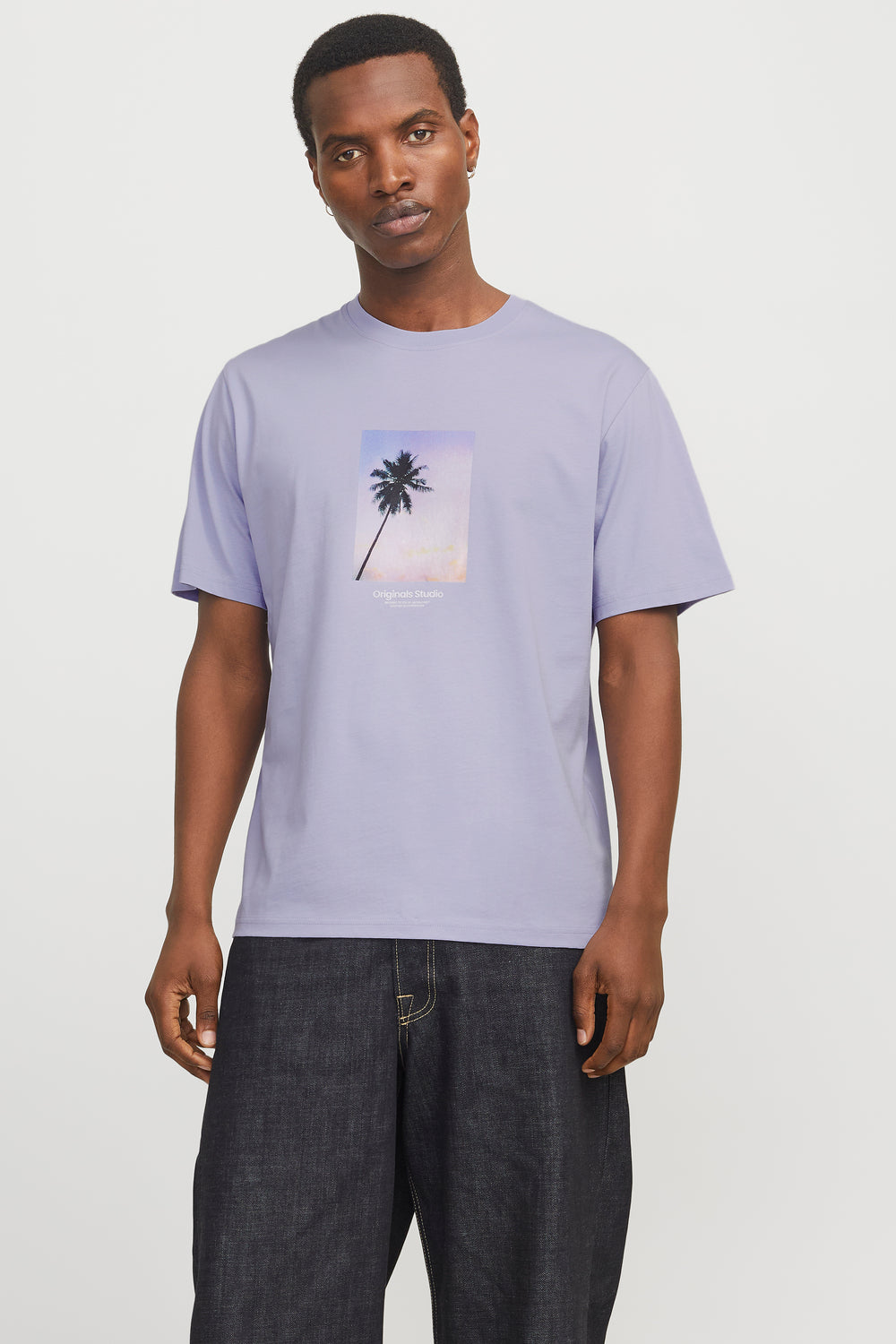T-shirt (korte mouwen) Paars - ORIGINALS BY JACK & JONES