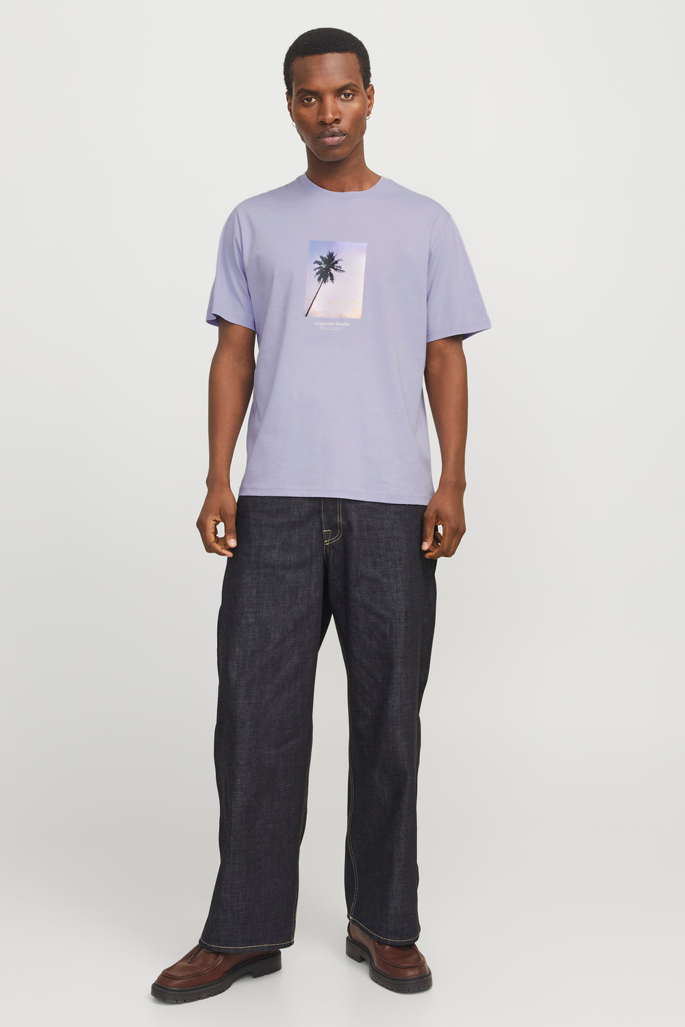 T-shirt (korte mouwen) Paars - ORIGINALS BY JACK & JONES