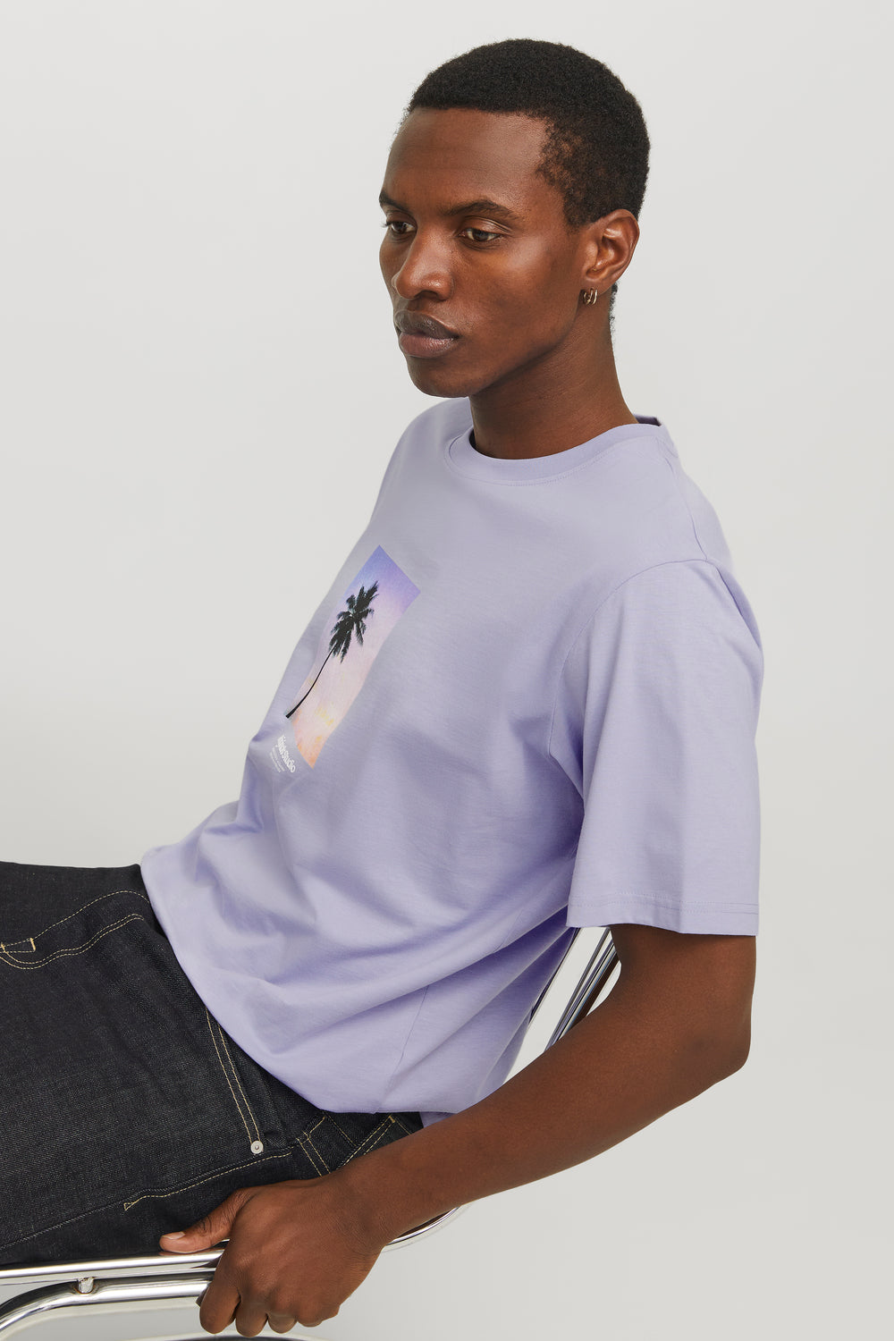 T-shirt (korte mouwen) Paars - ORIGINALS BY JACK & JONES