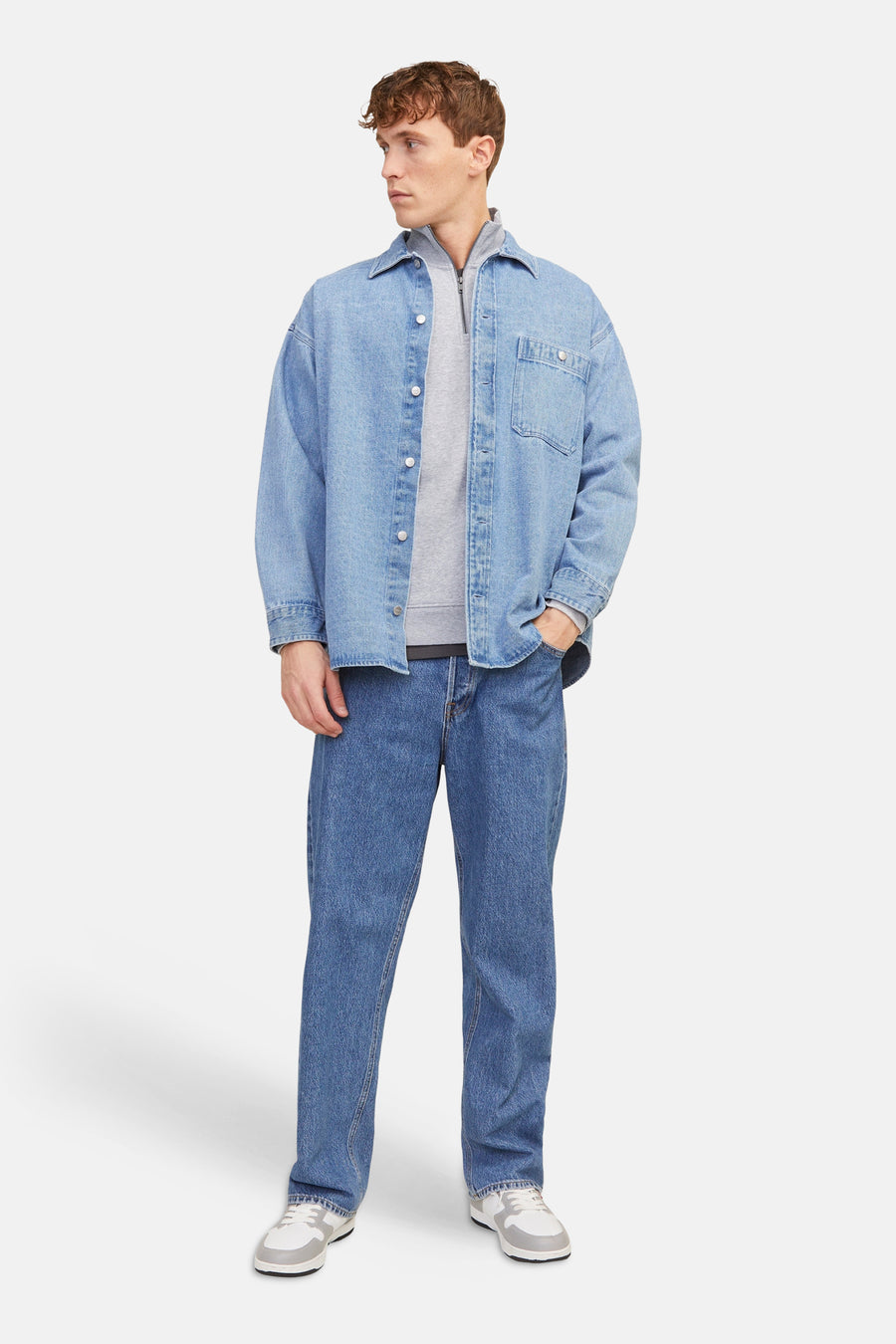 Sweat col O gris - ORIGINALS BY JACK & JONES