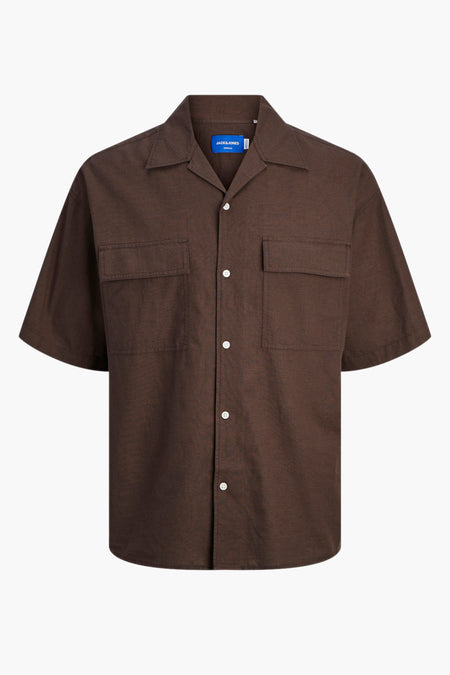 Hemd (korte mouwen) Bruin - ORIGINALS BY JACK & JONES