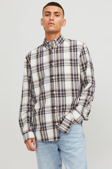 Hemd met lange mouwen - bruin