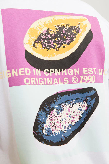 Heren tops t-shirt print korte mouw - blanc