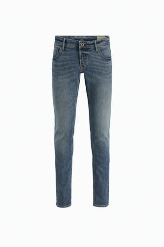 Jean slim fit en denim bleu de JACK & JONES JEANS INTELLIGENCE, avec fermeture à boutons.