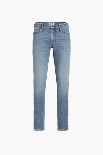 Skinny jeans in lichtblauw denim van JACK & JONES JEANS INTELLIGENCE, met klassieke stiksels en een knoopsluiting.

