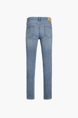 Lichtblauwe skinny jeans van JACK & JONES JEANS INTELLIGENCE, achterkant in detail.