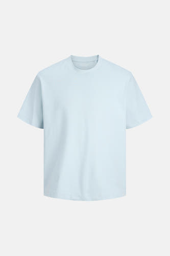 Blauw T-shirt met korte mouwen van CORE by JACK & JONES, effen stof met een ronde hals.