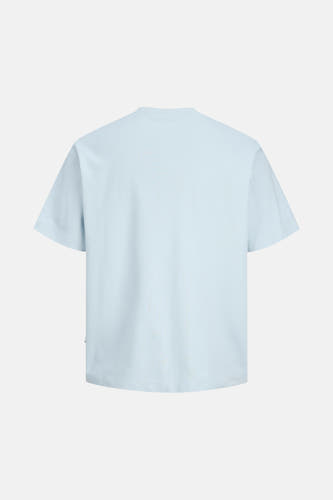 Blauw T-shirt met korte mouwen van CORE BY JACK & JONES, achterkant weergegeven.