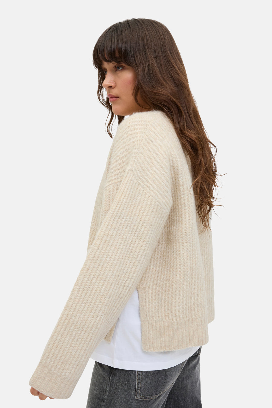 Pull met ronde hals - beige - JJXX - 6