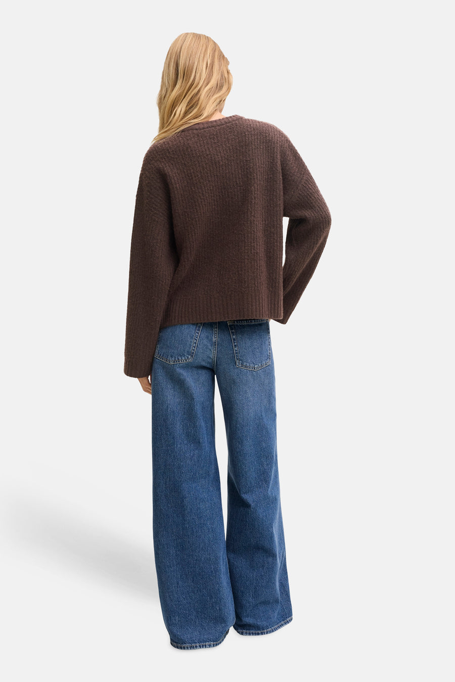 Pull col O brun - JJXX