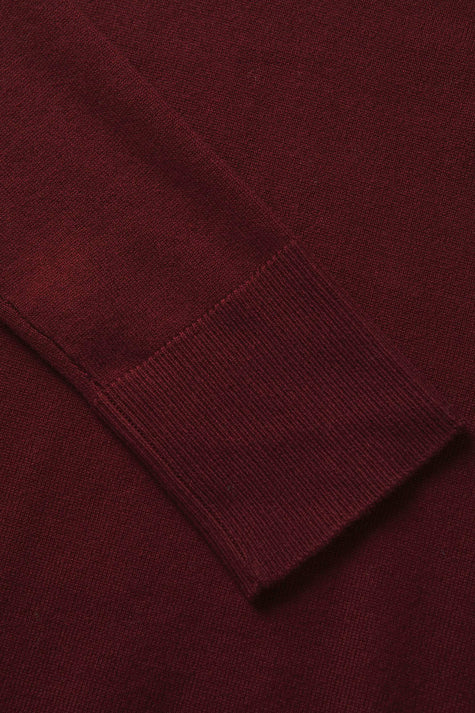 Pull met ronde hals - rood