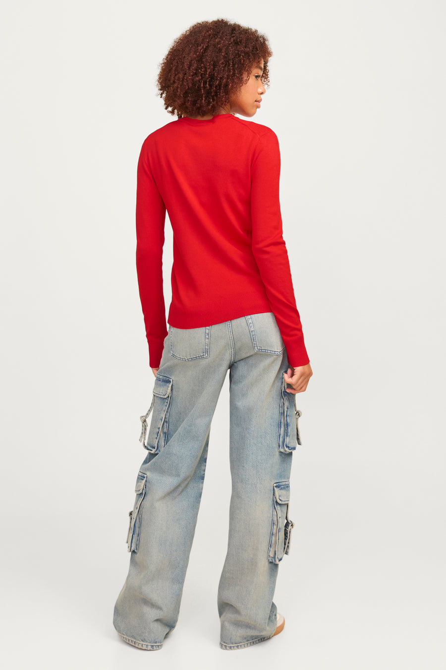 Pull met ronde hals - rood - JJXX