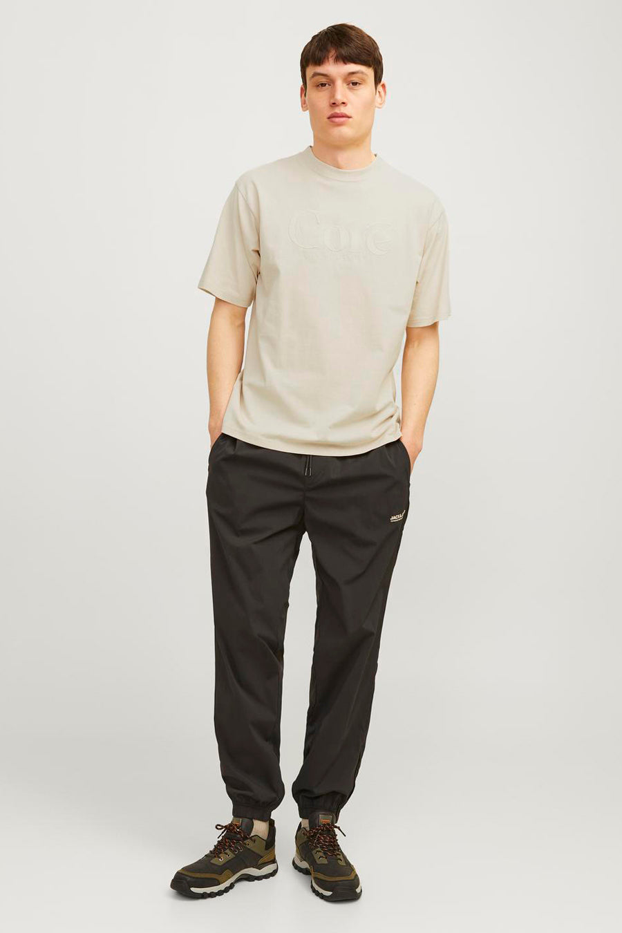 T-shirt met korte mouwen - ecru - CORE BY JACK & JONES