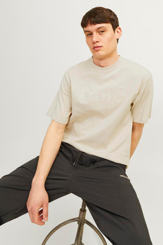T-shirt met korte mouwen - ecru - CORE BY JACK & JONES