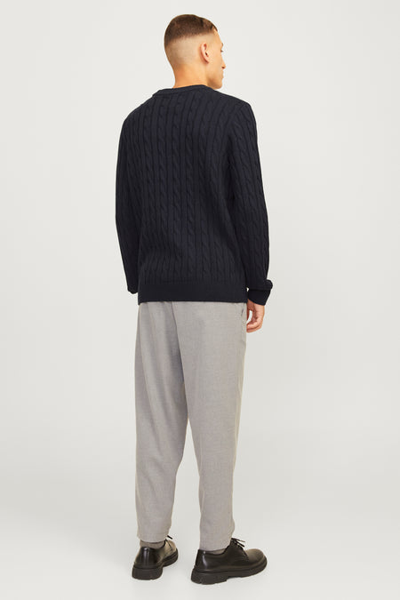 Pull met ronde hals - blauw