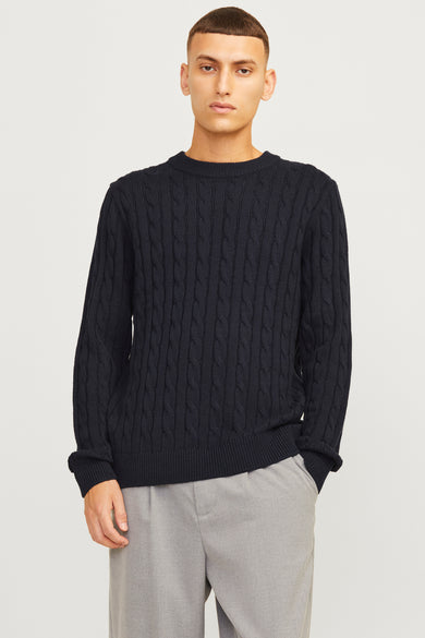 Pull met ronde hals - blauw