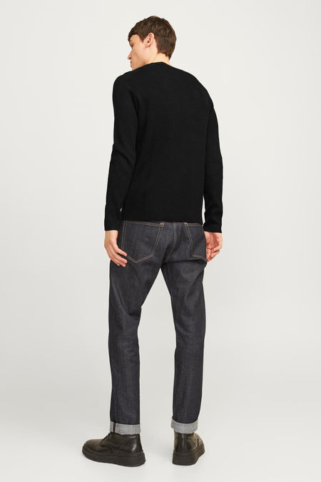 Pull met ronde hals - zwart