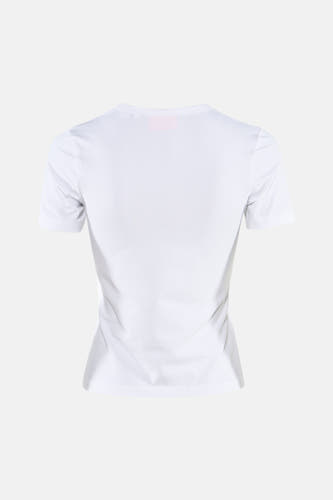 Witte korte mouwen t-shirt van JJXX, achterzijde, gladde stof, strak model, ronde halslijn