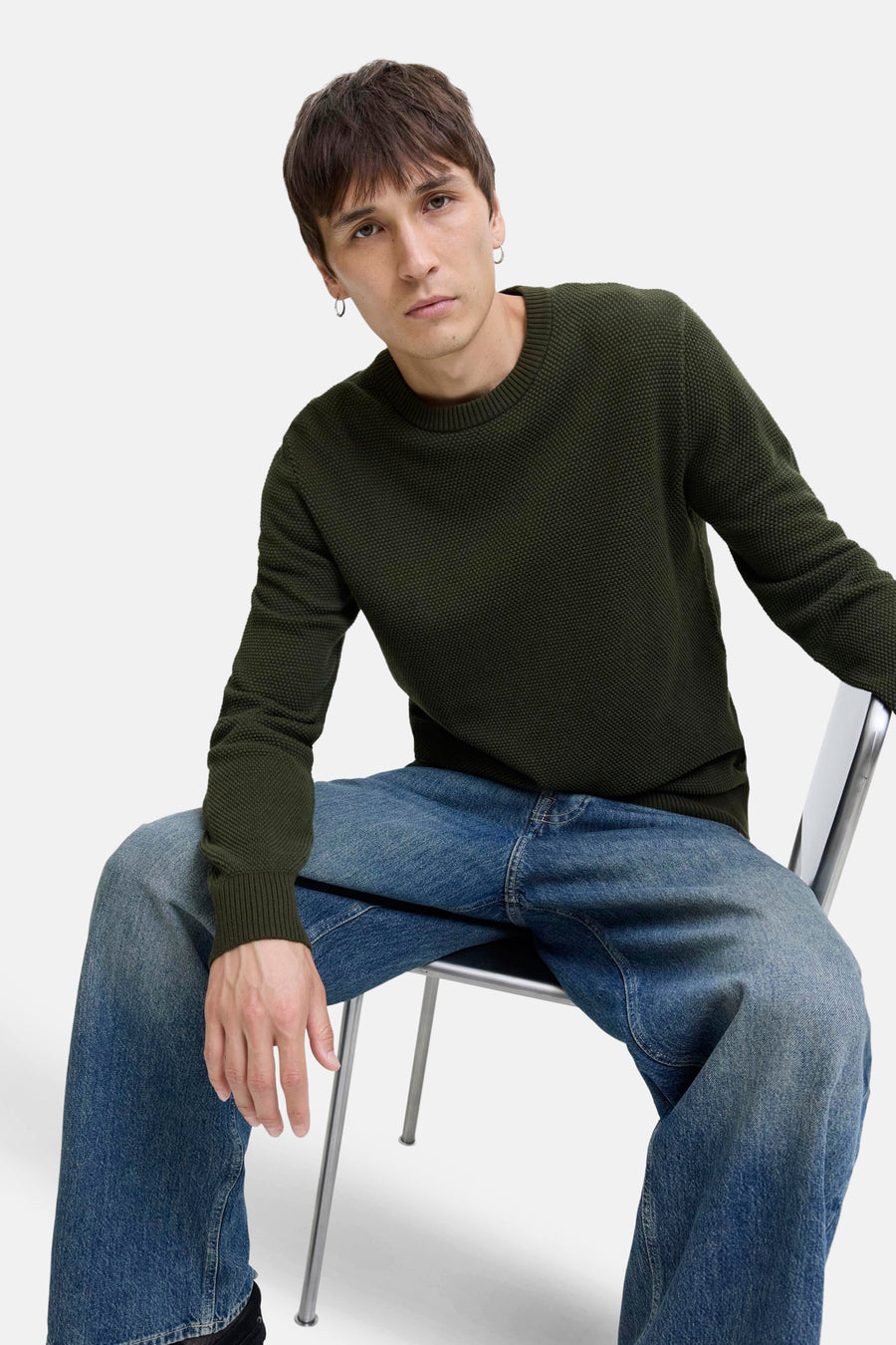 Pull à col rond - vert - CORE BY JACK & JONES