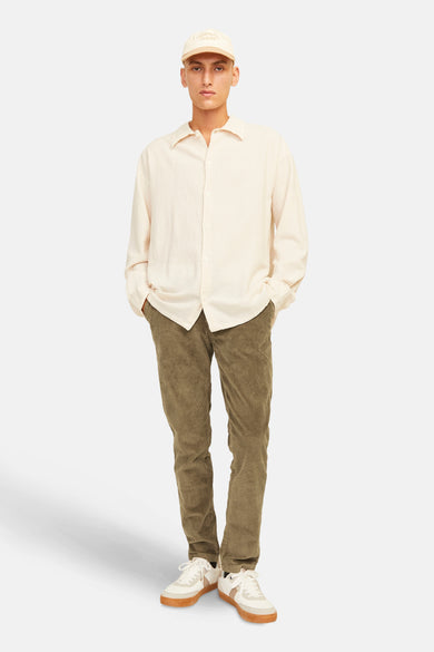 Bruine broek van JACK & JONES JEANS INTELLIGENCE, met een corduroy textuur en een casual pasvorm.