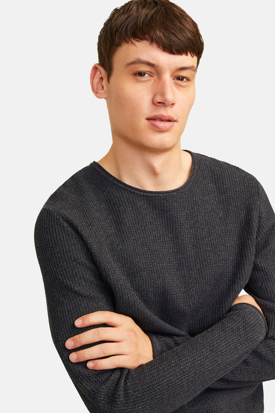 Pull met ronde hals - grijs - PREMIUM BLUE by JACK & JONES