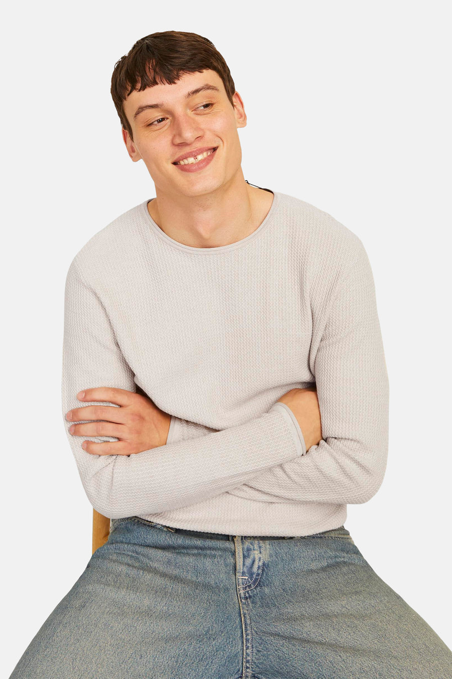 Pull met ronde hals - beige - PREMIUM BLUE by JACK & JONES