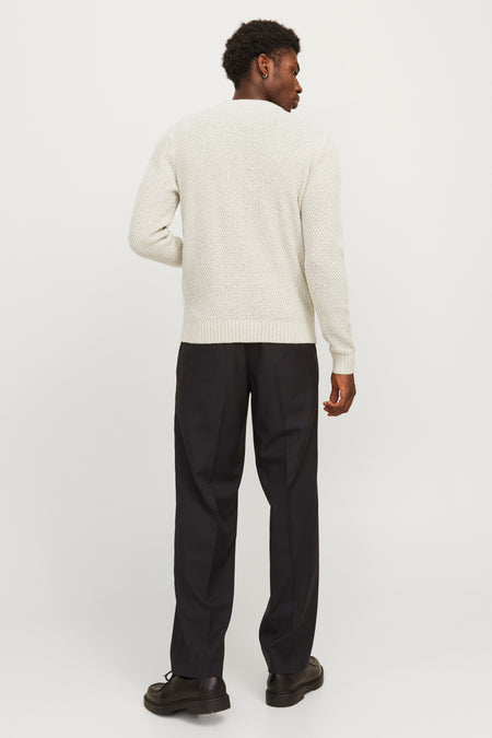 Pull met ronde hals - beige