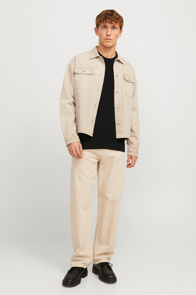 Pull met ronde hals - zwart