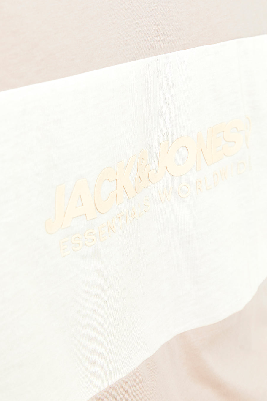 Beige katoenen T-shirt met Jack&Jones-logo.