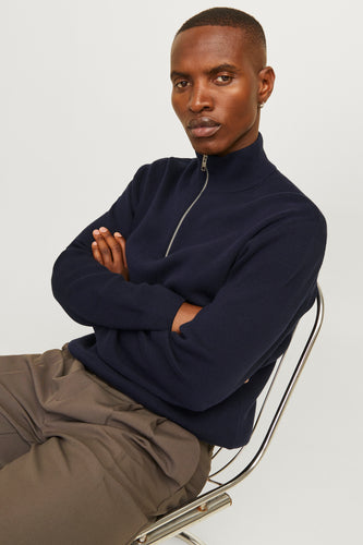 Pull à col roulé - bleu - PREMIUM by JACK & JONES