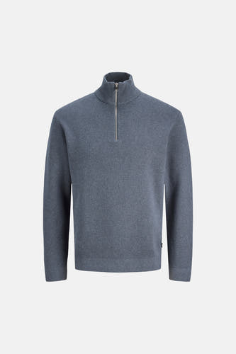 Pull col roulé bleu - PREMIUM by JACK & JONES