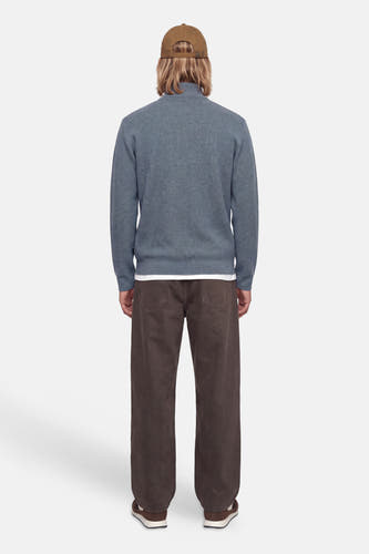 Pull met rolkraag - blauw