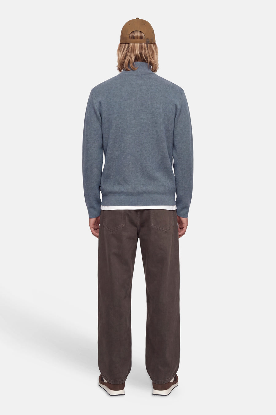 Pull met rolkraag - blauw