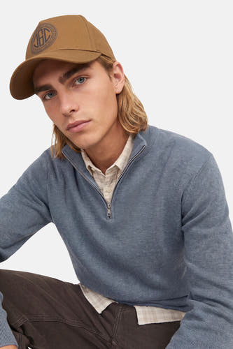 Pull met rolkraag - blauw