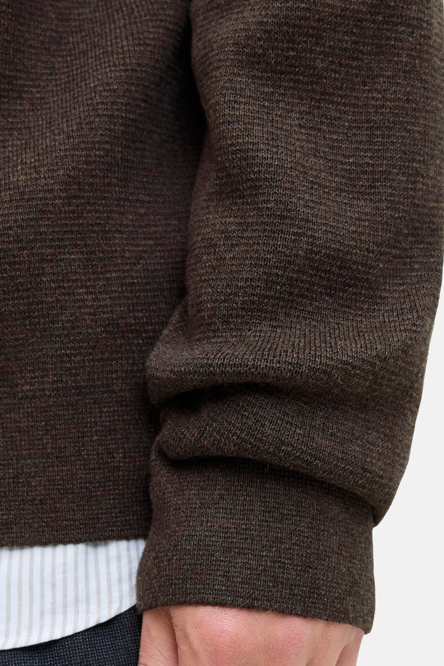 Pull col O brun - PREMIUM by JACK & JONES