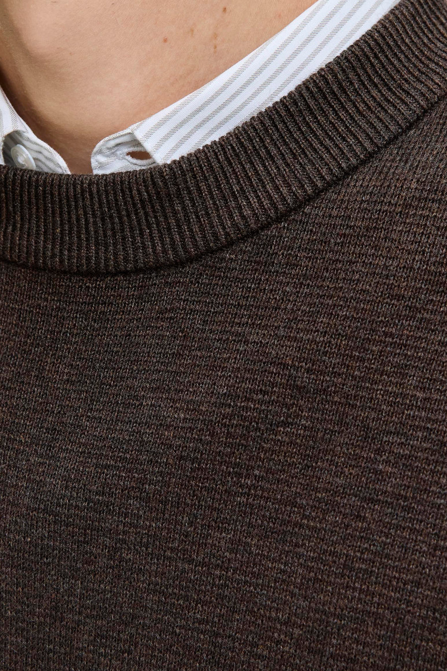 Pull col O brun - PREMIUM by JACK & JONES
