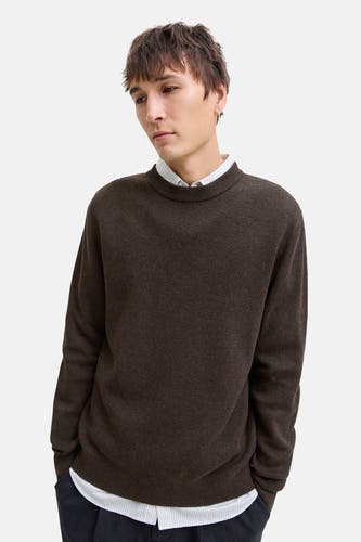 Pull col O brun - PREMIUM by JACK & JONES