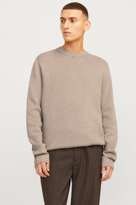 Pull col O Beige - PREMIUM by JACK & JONES