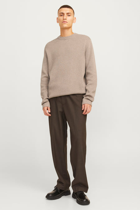 Pull col O Beige - PREMIUM by JACK & JONES