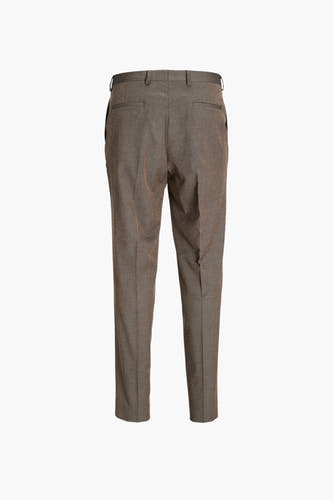 Pantalon de costume gris de PREMIUM by JACK & JONES, vu de l'arrière, avec des poches arrière et des passants.