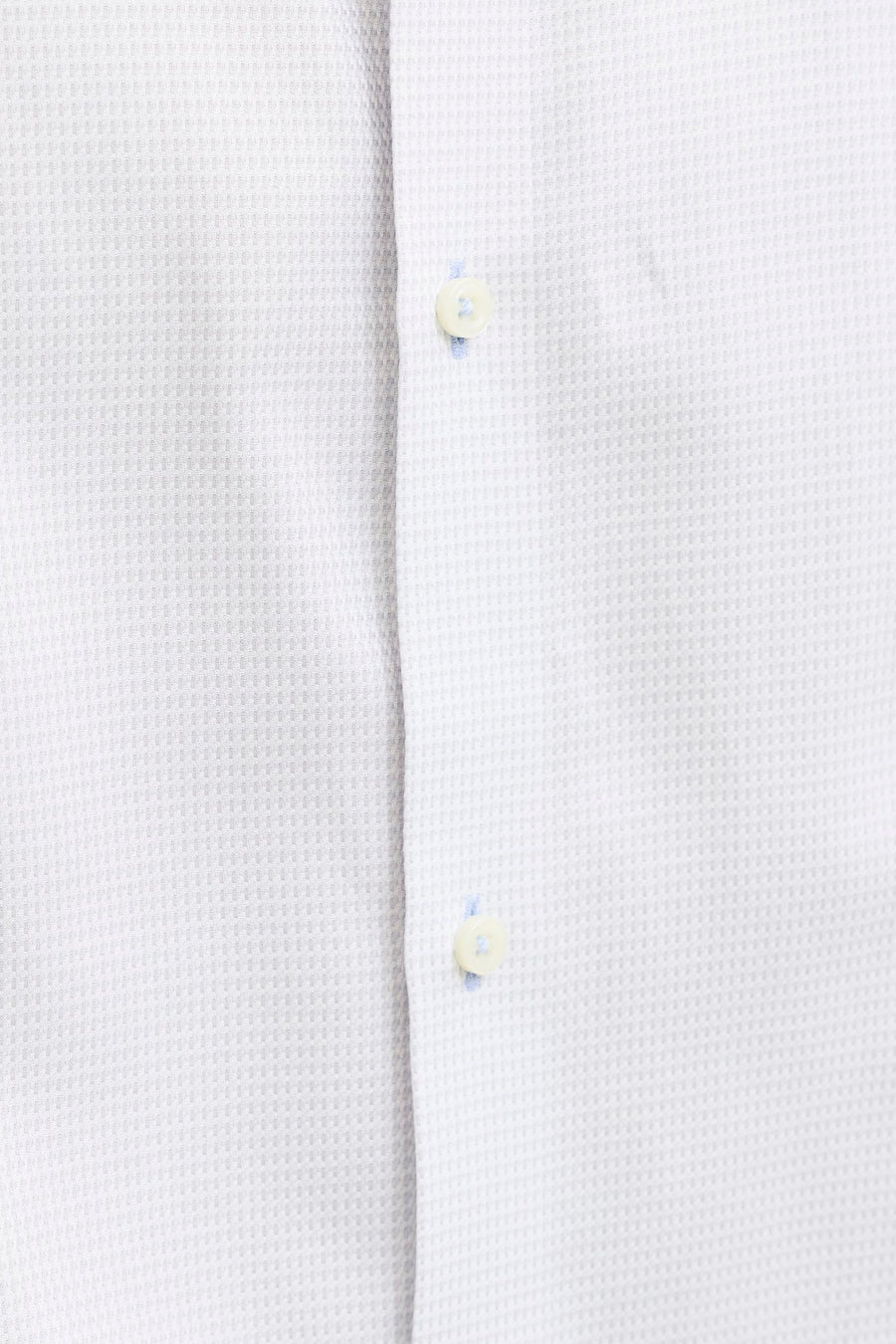 Wit overhemd met lange mouwen van PREMIUM by JACK & JONES, met een fijn wafelpatroon en knopen.