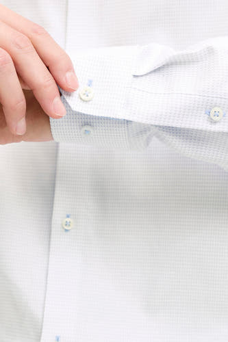 Wit overhemd met lange mouwen van PREMIUM by JACK & JONES, met structuur en knoopdetail.