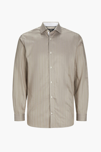 Chemise à manches longues - beige
