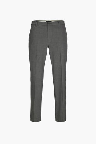 Grijze kostuumbroek van JACK & JONES JEANS INTELLIGENCE, met een gladde textuur en een klassieke snit.
