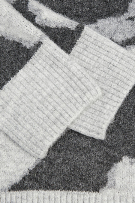 Pull met ronde hals - grijs