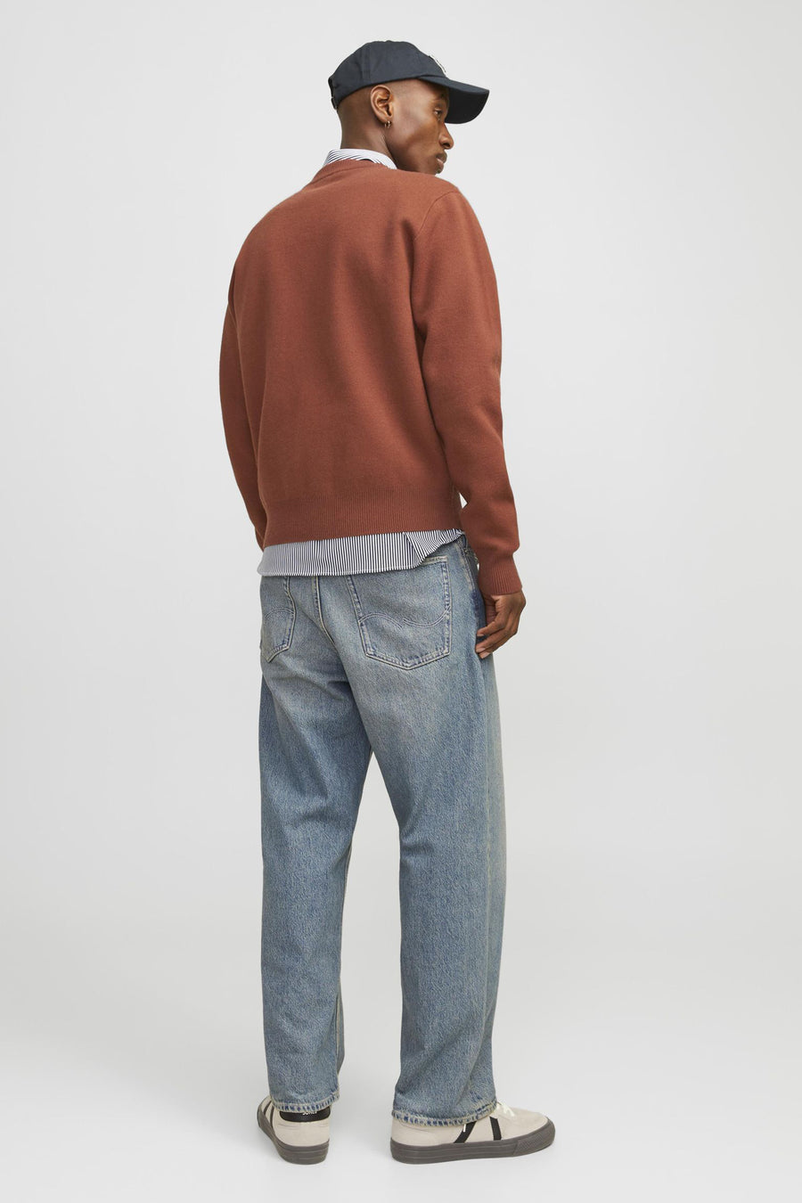 Pull met ronde hals - bruin