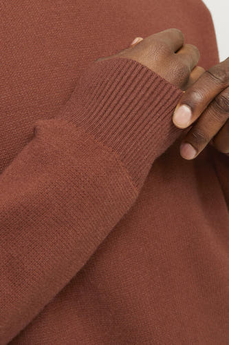 Pull met ronde hals - bruin