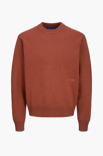 Pull met ronde hals - bruin
