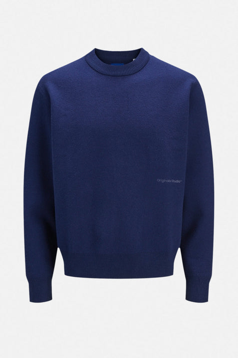 Trui met ronde hals Blauw - ORIGINALS BY JACK & JONES